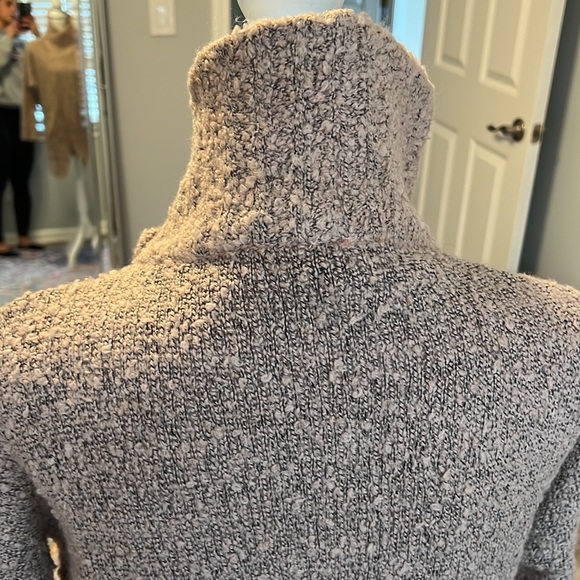 Design Lab mauve pink and black heather cardigan sweater with snap buttons - Picture 8 of 12